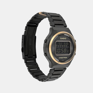 Enticer Men Quartz Black Dial Digital Stainless Steel Watch A2380