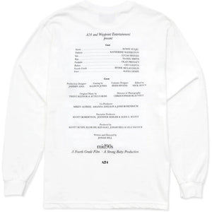 A24 Jonah Hill Credits Longsleeve T-Shirt White