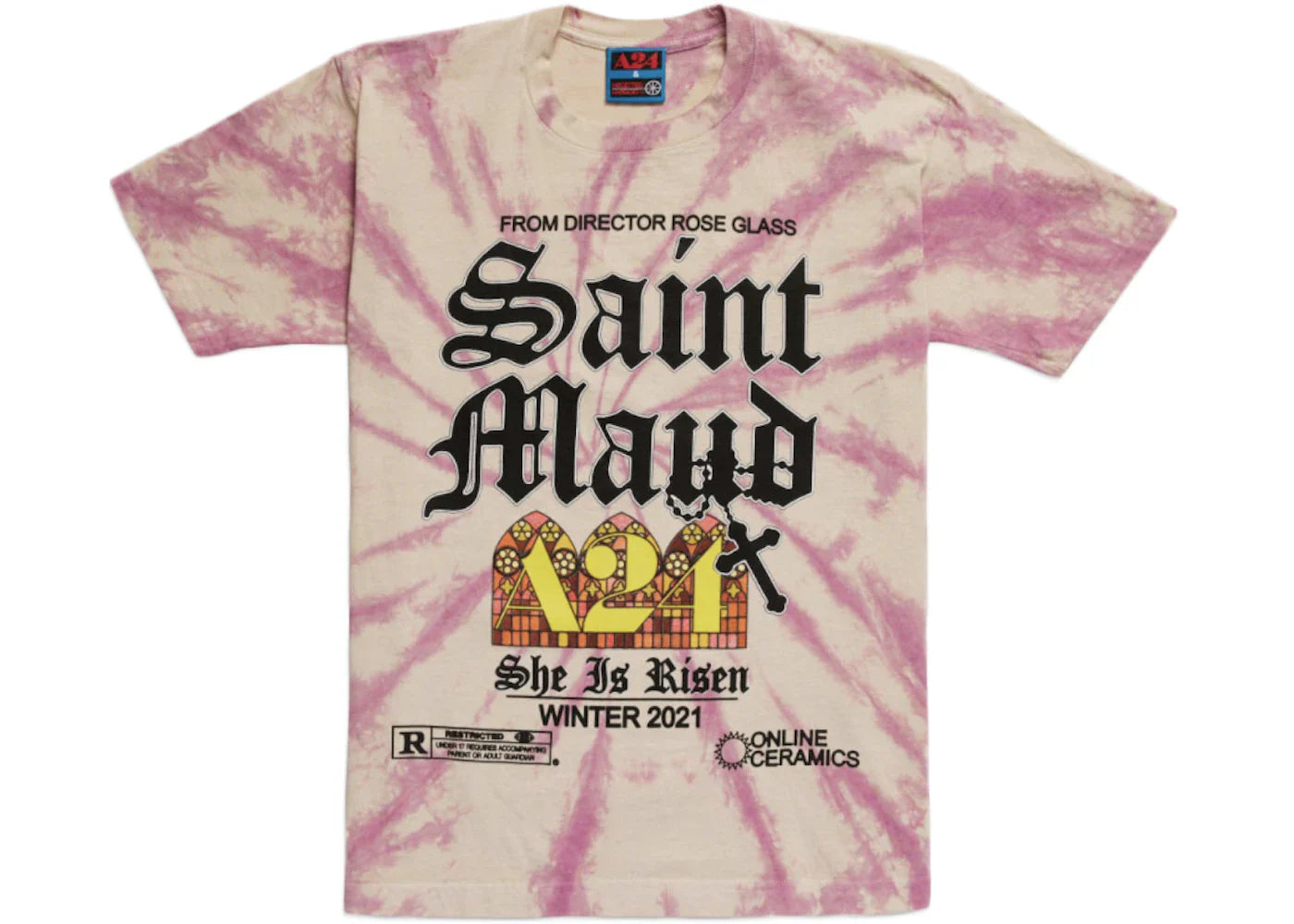 A24 Online Ceramics x Saint Maud Stained Glass T-shirt Tie-Dye