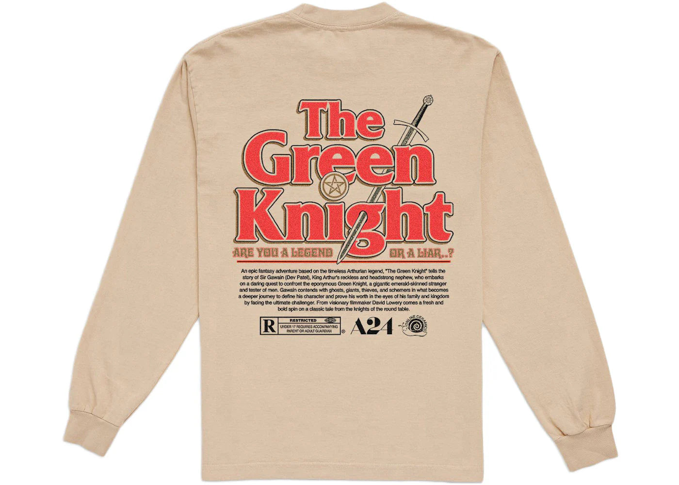 A24 Online Ceramics x The Green Knight L/S T-shirt Natural