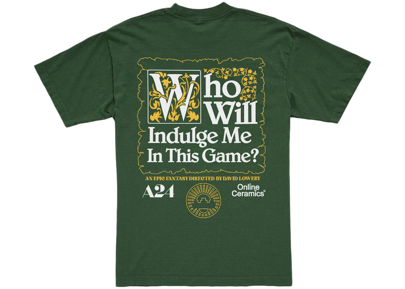 A24 Online Ceramics x The Green Knight Quest T-shirt Green