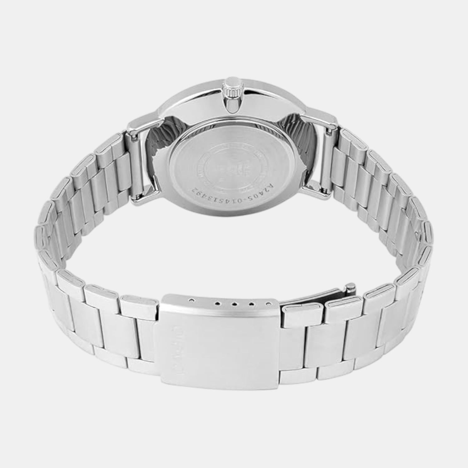 Enticer Men Quartz Black Dial Analog Stainless Steel Watch A2405