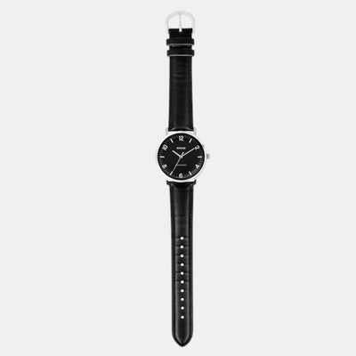 Enticer Men Quartz Black Dial Analog Leather Watch A2408