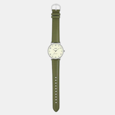Enticer Men Quartz White Dial Analog Leather Watch A2409