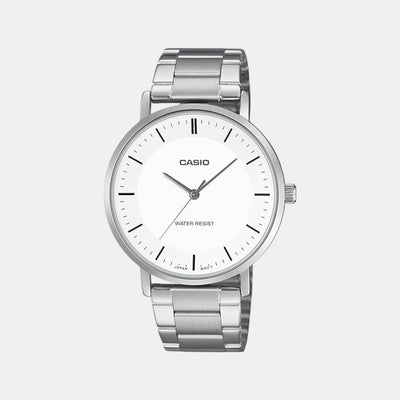 Enticer Men Quartz White Dial Analog Stainless Steel Watch A2412