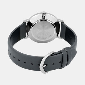 Enticer Men Quartz Grey Dial Analog Leather Watch A2415