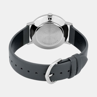 Enticer Men Quartz Grey Dial Analog Leather Watch A2415