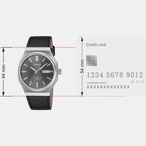Enticer Men Quartz Grey Dial Analog Leather Watch A2419