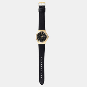 Enticer Men Quartz Black Dial Analog Leather Watch A2420