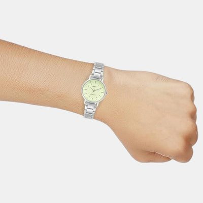 Enticer Women Quartz Green Dial Analog Stainless Steel Watch A2422
