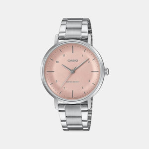 Enticer Women Quartz Pink Dial Analog Stainless Steel Watch A2423