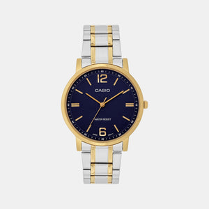 Enticer Men Quartz Blue Dial Analog Stainless Steel Watch A2436