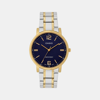 Enticer Men Quartz Blue Dial Analog Stainless Steel Watch A2436