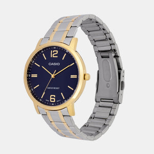 Enticer Men Quartz Blue Dial Analog Stainless Steel Watch A2436
