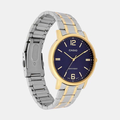 Enticer Men Quartz Blue Dial Analog Stainless Steel Watch A2436