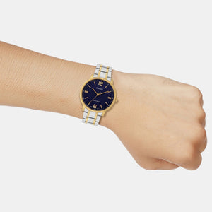 Enticer Men Quartz Blue Dial Analog Stainless Steel Watch A2436