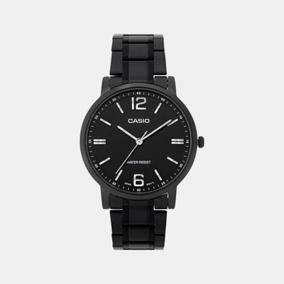 Enticer Men Quartz Black Dial Analog Stainless Steel Watch A2437