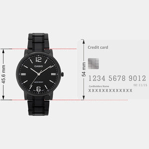 Enticer Men Quartz Black Dial Analog Stainless Steel Watch A2437