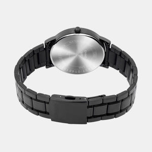 Enticer Men Quartz Black Dial Analog Stainless Steel Watch A2437