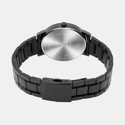 Enticer Men Quartz Black Dial Analog Stainless Steel Watch A2437