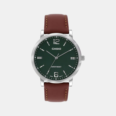 Enticer Men Quartz Green Dial Analog Stainless Steel Watch A2438