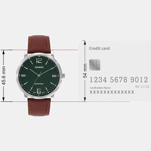 Enticer Men Quartz Green Dial Analog Stainless Steel Watch A2438
