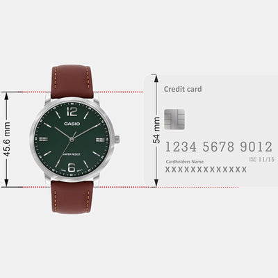 Enticer Men Quartz Green Dial Analog Stainless Steel Watch A2438