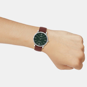 Enticer Men Quartz Green Dial Analog Stainless Steel Watch A2438