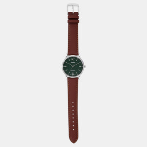 Enticer Men Quartz Green Dial Analog Stainless Steel Watch A2438