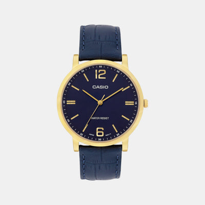 Enticer Men Quartz Blue Dial Analog Leather Watch A2439