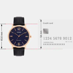 Enticer Men Quartz Blue Dial Analog Leather Watch A2441