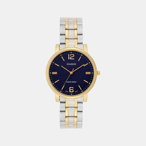 Enticer Women Quartz Blue Dial Analog Stainless Steel Watch A2444