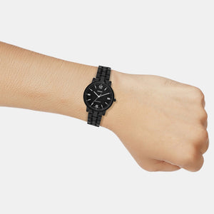 Enticer Women Quartz Black Dial Analog Stainless Steel Watch A2445