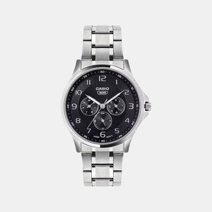Enticer Men Quartz Black Dial Analog Stainless Steel Watch A2450