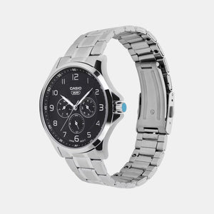 Enticer Men Quartz Black Dial Analog Stainless Steel Watch A2450