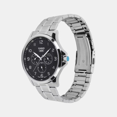 Enticer Men Quartz Black Dial Analog Stainless Steel Watch A2450