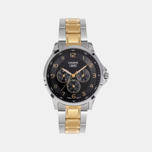 Enticer Men Quartz Black Dial Analog Stainless Steel Watch A2452