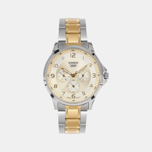 Enticer Men Quartz Yellow Dial Analog Stainless Steel Watch A2453