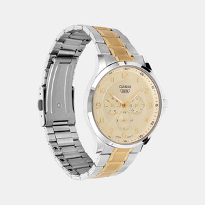 Enticer Men Quartz Yellow Dial Analog Stainless Steel Watch A2453