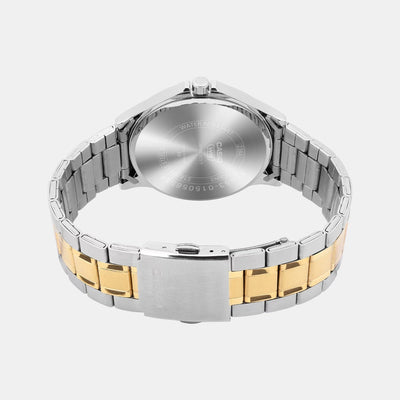 Enticer Men Quartz Yellow Dial Analog Stainless Steel Watch A2453