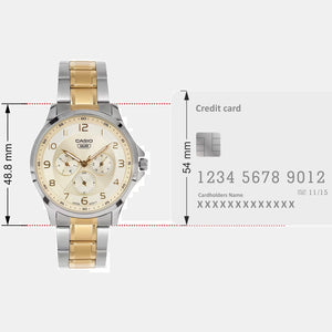 Enticer Men Quartz Yellow Dial Analog Stainless Steel Watch A2453