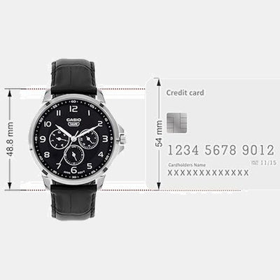 Enticer Men Quartz Black Dial Analog Stainless Steel Watch A2454