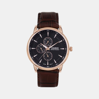 Enticer Men Quartz Black Dial Analog Stainless Steel Watch A2460