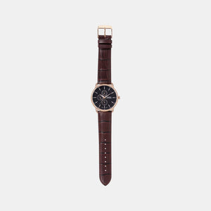 Enticer Men Quartz Black Dial Analog Stainless Steel Watch A2460