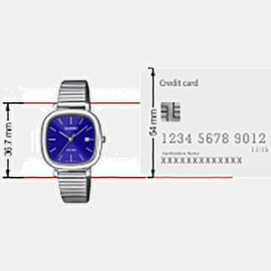 Enticer Women Quartz Blue Dial Analog Stainless Steel Watch A2462
