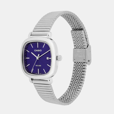 Enticer Women Quartz Blue Dial Analog Stainless Steel Watch A2462