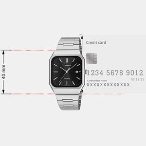 Enticer Men Quartz Black Dial Analog Stainless Steel Watch A2465