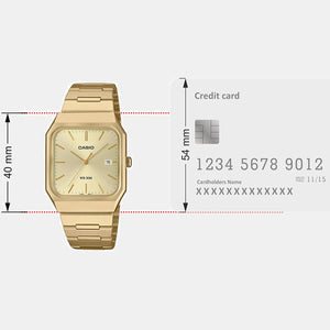 Enticer Men Quartz Gold Dial Analog Stainless Steel Watch A2470