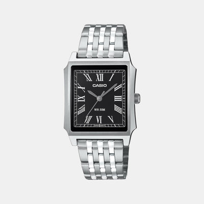 Enticer Men Quartz Black Dial Analog Stainless Steel Watch A2471