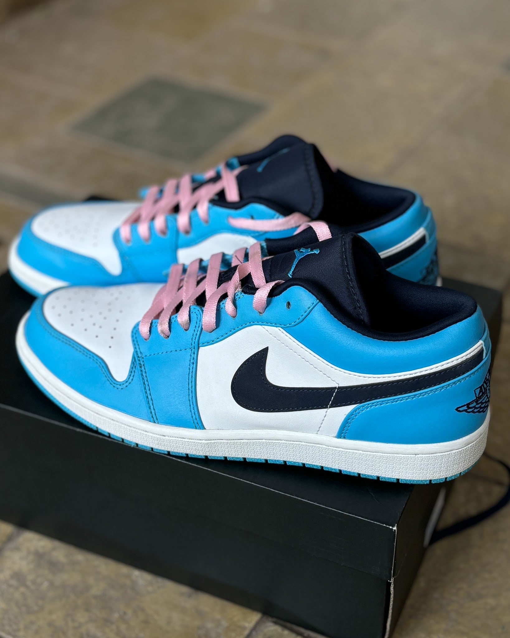 Nike Air Jordan 1 Low White / Powder Blue Obsidian